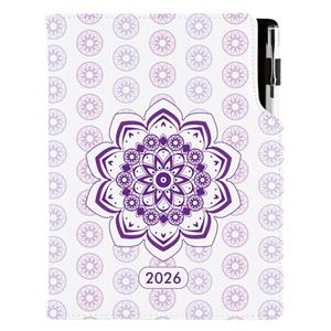 Diár DESIGN týždenný špeciál A5 2026 - Mandala fialová