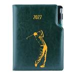 Diár DESIGN týždenný špeciál A5 2027 český - zelená - Golf muž
