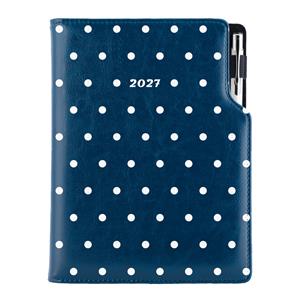 Diár DESIGN týždenný špeciál A5 2027 - modrá - Bodky