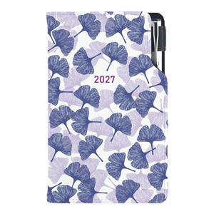 Diár DESIGN týždenný vreckový 2027 český - Ginkgo