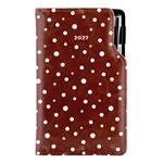 Diár DESIGN týždenný vreckový 2027 český - hnedá - Bodky