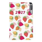 Diár DESIGN týždenný vreckový 2027 český - Jahoda