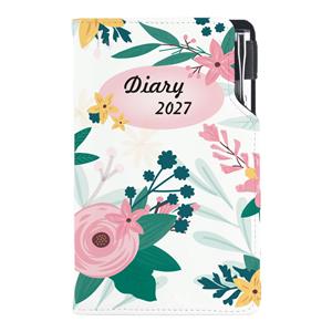 Diár DESIGN týždenný vreckový 2027 český - Kvety