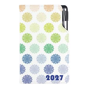 Diár DESIGN týždenný vreckový 2027 český - Mandala farebná