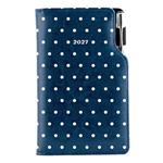 Diár DESIGN týždenný vreckový 2027 český - modrá - Bodky