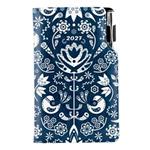 Diár DESIGN týždenný vreckový 2027 český - modrá - Folk