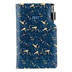 Diár DESIGN týždenný vreckový 2027 český - modrá - Kaderník