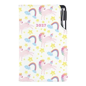 Diár DESIGN týždenný vreckový 2027 český - Unicorn