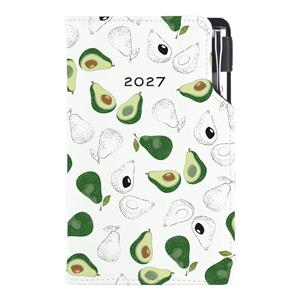 Diár DESIGN týždenný vreckový 2027 poľský - Avokádo
