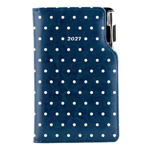 Diár DESIGN týždenný vreckový 2027 poľský - modrý - bodky