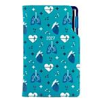 Diár DESIGN týždenný vreckový 2027 polský - tyrkysová- Doktor - srdce