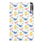 Diár DESIGN týždenný vreckový 2027 poľský - Vtáky