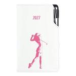 Diár DESIGN týždenný vreckový 2027 slovenský - biela - Golf žena