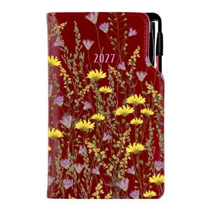 Diár DESIGN týždenný vreckový 2027 slovenský - borodová - Lúka