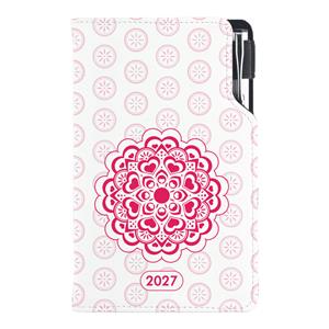 Diár DESIGN týždenný vreckový 2027 slovenský - Mandala červená