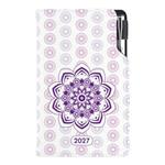 Diár DESIGN týždenný vreckový 2027 slovenský - Mandala fialová