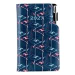 Diár DESIGN týždenný vreckový 2027 slovenský - modrá - Flamingo