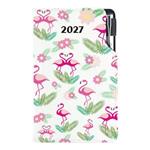 Diár DESIGN týždenný vreckový 2027 slovenský - Plameniak