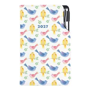 Diár DESIGN týždenný vreckový 2027 slovenský - Vtáky