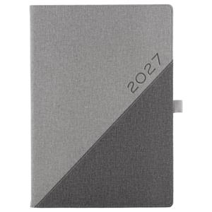 Diár DIEGO denný A4 2027 polský - sivá/sivá
