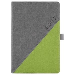 Diár DIEGO denný A5 2027 slovenský - sivá/zelená