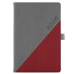 Diár DIEGO týždenný A5 2026 - sivá/červená
