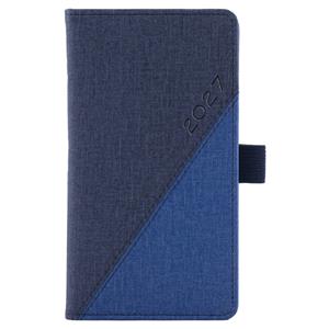 Diár DIEGO týždenný vreckový 2027 český - modrá/modrá