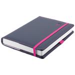 Diár ELASTIC denný A5 2027 český - grafit/magenta gumička