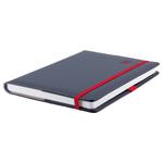 Diár ELASTIC týždenný A5 2026 - grafit/červená gumička