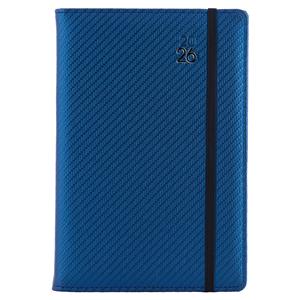 Diár ELASTIC týždenný A5 2026 - modrá/čierna gumička