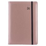 Diár ELASTIC týždenný A5 2026 - púdrová/čierna gumička