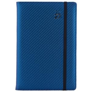 Diár ELASTIC týždenný A5 2027 český - modrá/čierna gumička