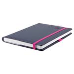 Diár ELASTIC týždenný A5 2027 polský - grafit/magenta gumička