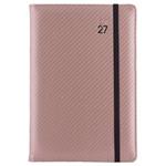 Diár ELASTIC týždenný B6 2027 - púdrová/čierna gumička