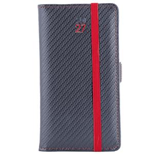 Diár ELASTIC týždenný vreckový 2027 český - grafit/červená gumička