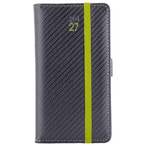 Diár ELASTIC týždenný vreckový 2027 český - grafit/zelená gumička