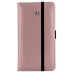 Diár ELASTIC týždenný vreckový 2027 český - púdrová/čierna gumička