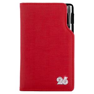 Diár GEP CRYSTAL týždenný vreckový 2026 polský - červená pastelová