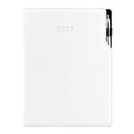 Diár GEP s perom denný A4 2027 - biela/ biele obšitie