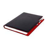 Diár GEP s perom denný A4 2027 - čierna/červené vnútro