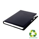 Diár GEP s perom denný A4 2027 - čierna/čierne vnútro - recyklovaná koženka