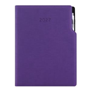 Diár GEP s perom denný A4 2027 polský - fialová