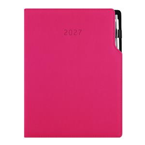 Diár GEP s perom denný A4 2027 polský - ružová