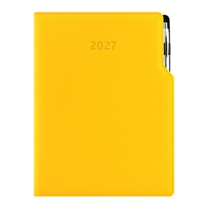 Diár GEP s perom denný A4 2027 polský - žltá