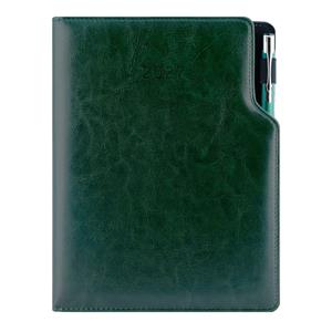 Diár GEP s perom denný A5 2027 český - zelená