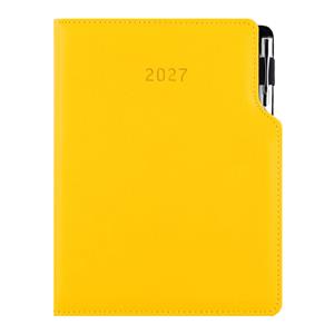 Diár GEP s perom denný A5 2027 český - žltá