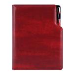 Diár GEP s perom denný A5 2027 polský - bordó žíhaná