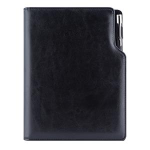 Diár GEP s perom denný A5 2027 polský - čierna, čierné vnútro