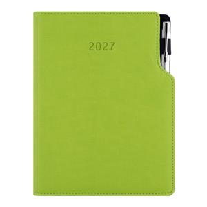 Diár GEP s perom denný A5 2027 slovenský - zelená svetlá