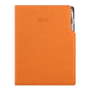 Diár GEP s perom týždenný A4 2027 - oranžová